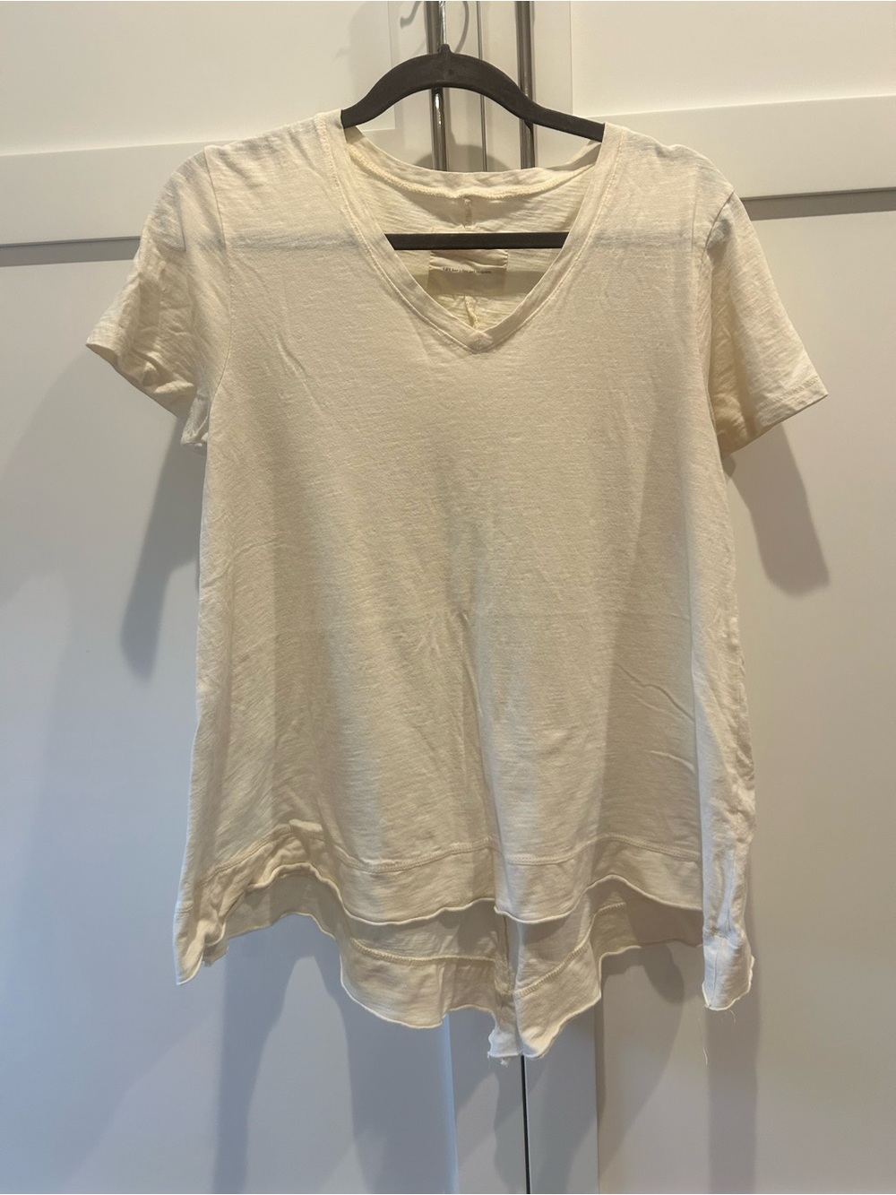 Everyday Oversized Tunic Style Short Sleeve Top in Cream